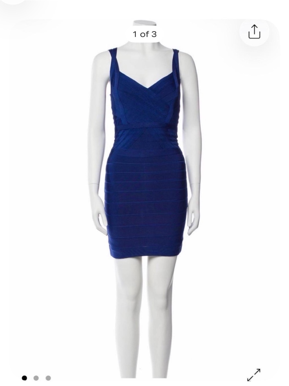 Vintage Herve Leger v-neck mini bandage dress
